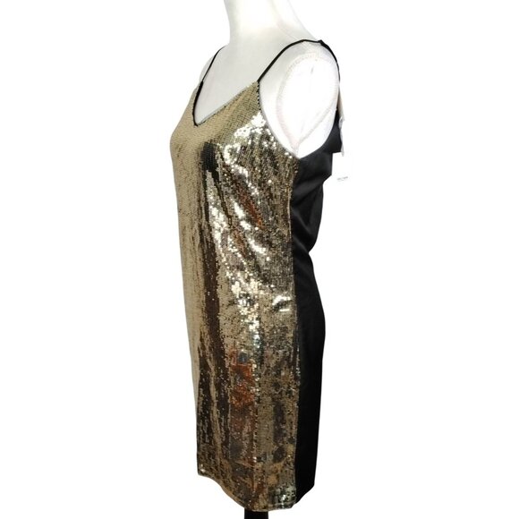 Grace Karin Womens Gold Sequin Mini Dress Cocktail Formal Party Zip Size Small - Picture 2 of 12